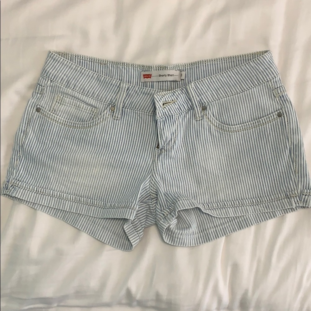 Levi’s Stripped Short Shorts